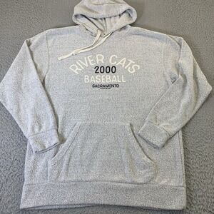 Sacramento River Cats Hoodie Mens Large Gray MILB 2000 Baseball MV Sport Sweater